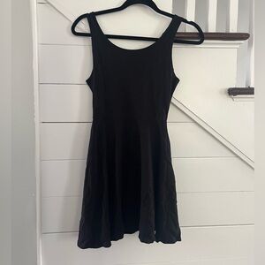 Women's Sleeveless Black Dress with Cut Out Back (S)